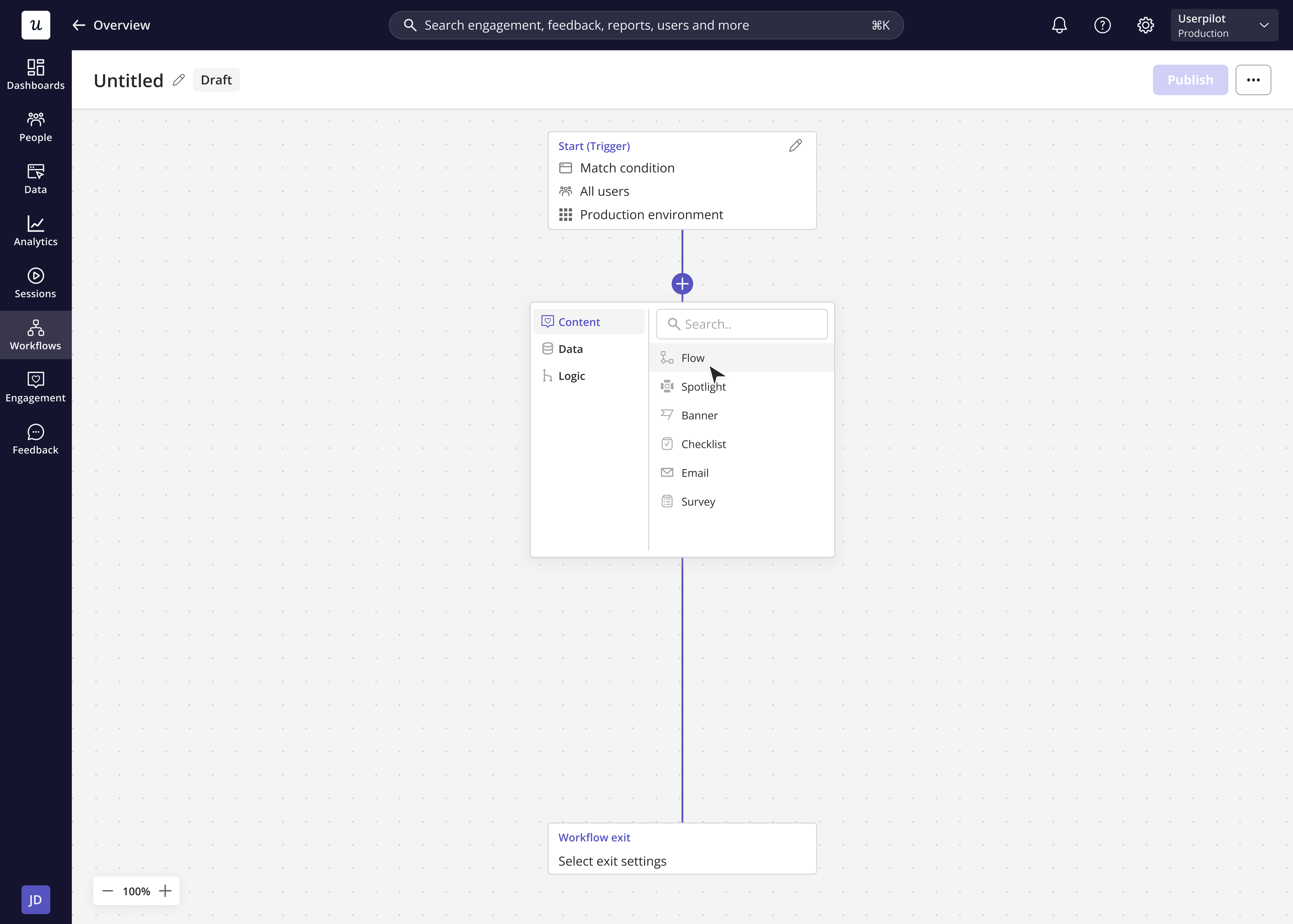 Building your Workflow - Userpilot Knowledge Base